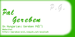 pal gereben business card